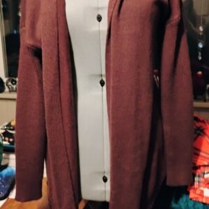 SHEIN Women's Cardigan - Deep Burgundy